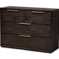 baxton studio titus modern and contemporary dark brown finished wood 4 drawer dresser | Modish Furniture Store-2