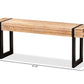 Baxton Studio Henson Rustic and Industrial Natural Brown Finished Wood and Black Finished Metal Bench | Benches | Modishstore - 7