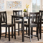 Baxton Studio Fenton Modern and Contemporary Transitional Dark Brown Finished Wood 5-Piece Pub Set | Bar Stools & Table | Modishstore - 2