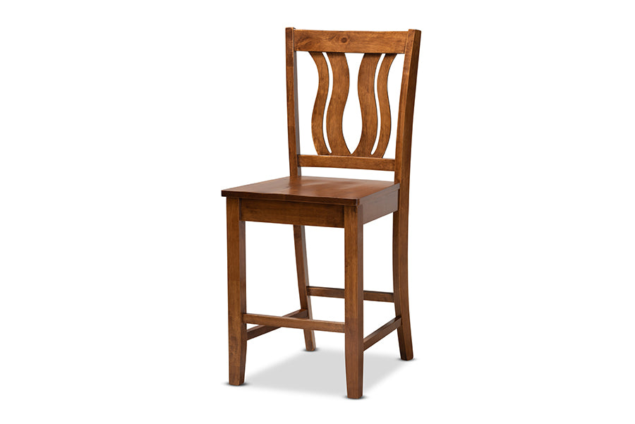 baxton studio fenton modern and contemporary transitional walnut brown finished wood 5 piece pub set | Modish Furniture Store-3