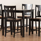 Baxton Studio Fenton Modern and Contemporary Transitional Two-Tone Dark Brown and Walnut Brown Finished Wood 5-Piece Pub Set | Dining Sets | Modishstore - 3