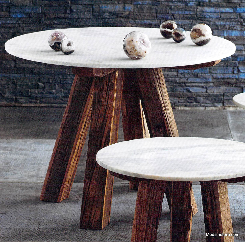 Roost Sandblasted Marble Tables