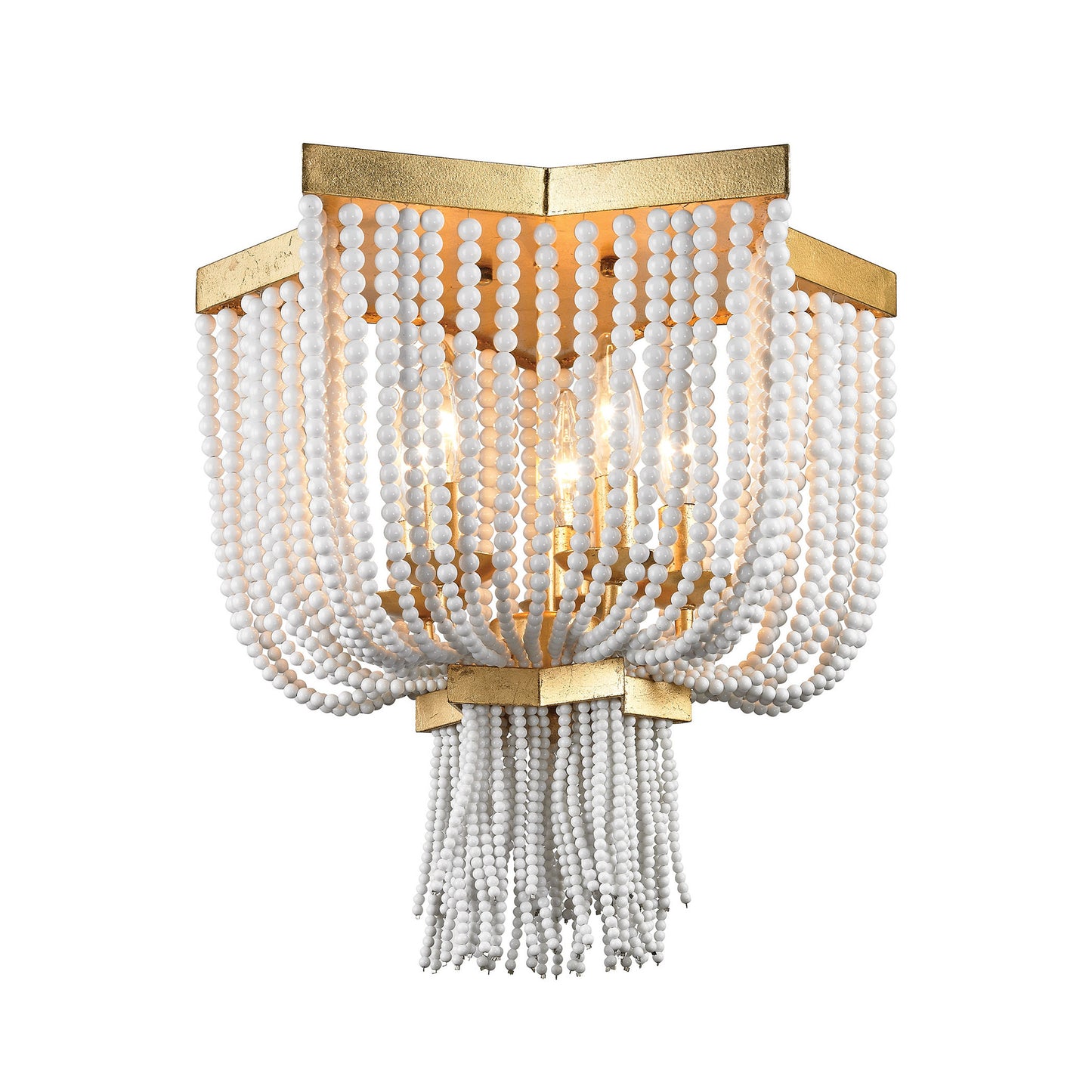 Dimond Lighting Chaumont 5 Light Flush Mount In Antique Gold Leaf | Modishstore | Ceiling Lamps