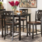 Baxton Studio Gervais Modern and Contemporary Transitional Two-Tone Dark Brown and Walnut Brown Finished Wood 5-Piece Pub Set | Dining Sets | Modishstore - 2