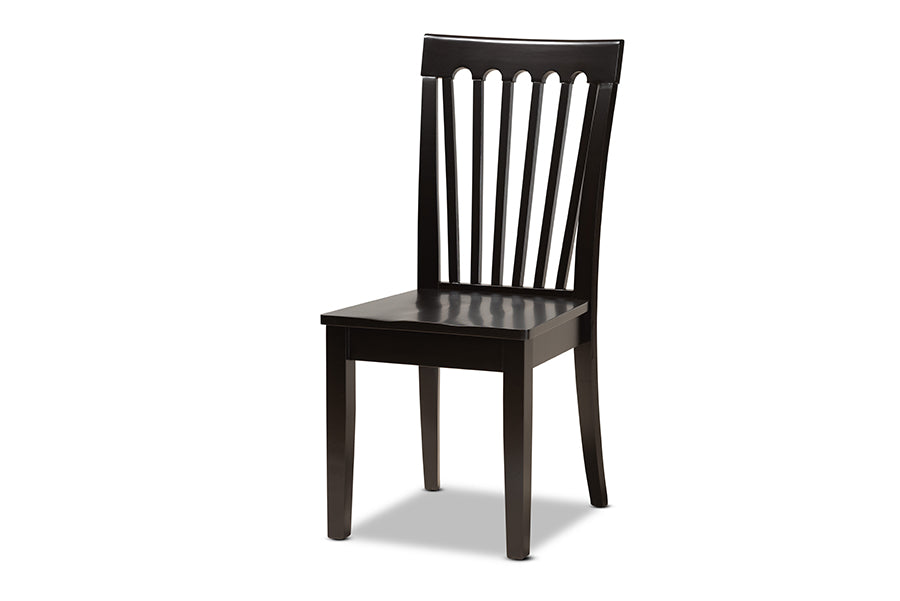 Baxton Studio Zora Modern and Contemporary Dark Brown Finished Wood 5-Piece Dining Set | Dining Sets | Modishstore - 6