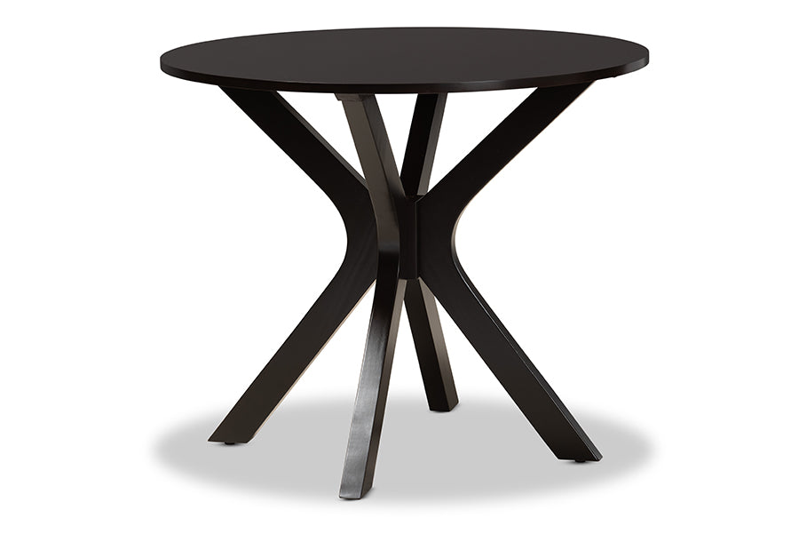 Baxton Studio Zora Modern and Contemporary Dark Brown Finished Wood 5-Piece Dining Set | Dining Sets | Modishstore - 8