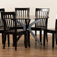 Baxton Studio Zora Modern and Contemporary Dark Brown Finished Wood 7-Piece Dining Set | Dining Sets | Modishstore - 3