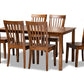 baxton studio erion modern and contemporary walnut brown finished wood 7 piece dining set | Modish Furniture Store-2