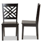Baxton Studio Caron Modern and Contemporary Transitional Dark Brown Finished Wood 2-Piece Dining Chair Set | Modishstore | Dining Chairs - 2