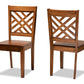 Baxton Studio Caron Modern and Contemporary Transitional Walnut Brown Finished Wood 2-Piece Dining Chair Set | Modishstore | Dining Chairs - 4