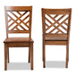 Baxton Studio Caron Modern and Contemporary Transitional Walnut Brown Finished Wood 2-Piece Dining Chair Set | Modishstore | Dining Chairs - 3