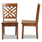 Baxton Studio Caron Modern and Contemporary Transitional Walnut Brown Finished Wood 2-Piece Dining Chair Set | Modishstore | Dining Chairs - 2