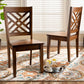 Baxton Studio Caron Modern and Contemporary Transitional Walnut Brown Finished Wood 2-Piece Dining Chair Set | Modishstore | Dining Chairs