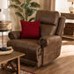 baxton studio buckley modern and contemporary light brown faux leather upholstered recliner | Modish Furniture Store-2