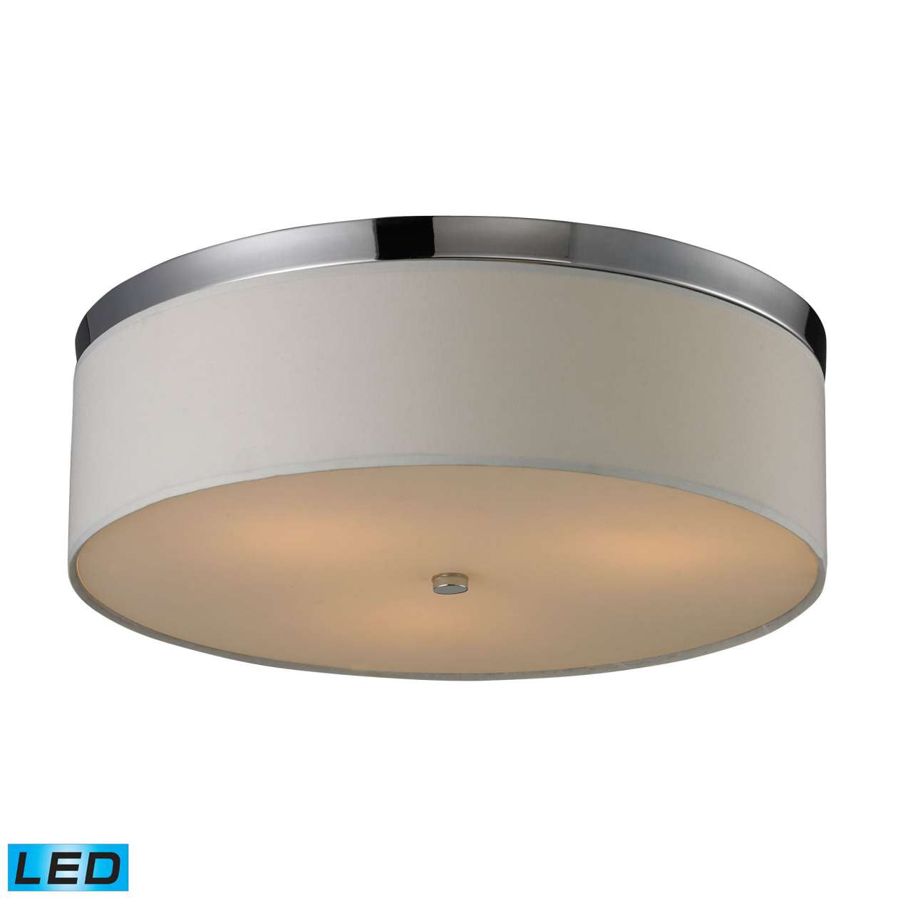 Flushmounts 3-Light Flush Mount in Polished Chrome with Diffuser - Includes LED Bulbs | Ceiling Lamps | Modishstore