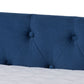Baxton Studio Larkin Modern and Contemporary Navy Blue Velvet Fabric Upholstered Queen Size Daybed with Trundle | Daybeds | Modishstore - 5