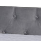 Baxton Studio Larkin Modern and Contemporary Grey Velvet Fabric Upholstered Full Size Daybed with Trundle | Daybeds | Modishstore - 5