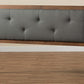 Baxton Studio Abner Modern and Contemporary Transitional Dark Grey Fabric Upholstered and Walnut Brown Finished Wood Queen Size Headboard | Headboards | Modishstore - 6