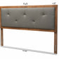 Baxton Studio Abner Modern and Contemporary Transitional Dark Grey Fabric Upholstered and Walnut Brown Finished Wood Queen Size Headboard | Headboards | Modishstore - 13