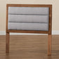 Baxton Studio Dexter Modern and Contemporary Light Grey Fabric Upholstered and Walnut Brown Finished Wood Twin Size Headboard | Headboards | Modishstore - 3