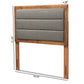 Baxton Studio Dexter Modern and Contemporary Dark Grey Fabric Upholstered and Walnut Brown Finished Wood Twin Size Headboard | Headboards | Modishstore - 5