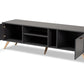 Baxton Studio Kelson Modern and Contemporary Dark Grey and Gold Finished Wood TV Stand | TV Stands | Modishstore - 8