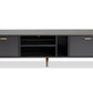 Baxton Studio Kelson Modern and Contemporary Dark Grey and Gold Finished Wood TV Stand | TV Stands | Modishstore - 7
