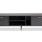 Baxton Studio Kelson Modern and Contemporary Dark Grey and Gold Finished Wood TV Stand | TV Stands | Modishstore - 7