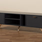 Baxton Studio Kelson Modern and Contemporary Dark Grey and Gold Finished Wood TV Stand | TV Stands | Modishstore - 3