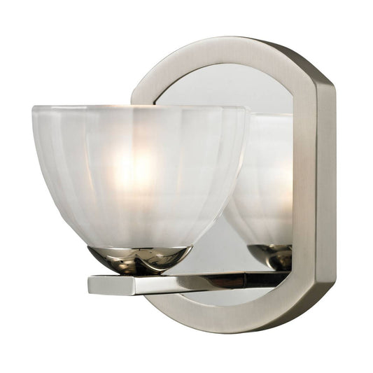 Sculptive Collection 1 light bath in Polished Nickel/Matte Nickel ELK Lighting | Vanity Light | Modishstore