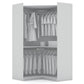 Manhattan Comfort Mulberry 2.0 Modern Corner Wardrobe Closet with 2 Hanging Rods in White | Armoires & Wardrobes | Modishstore-3
