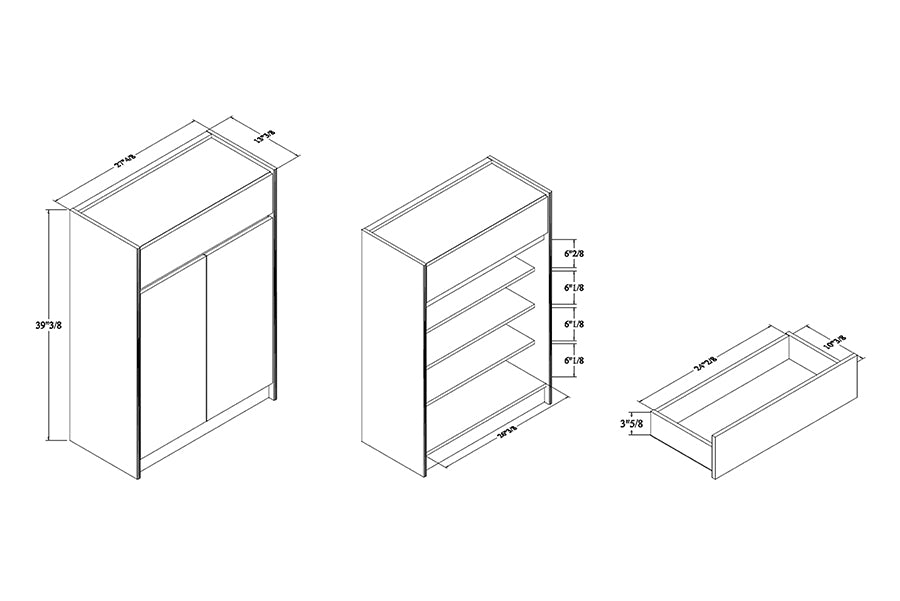 Baxton Studio Walker Modern and Contemporary Dark Brown and Gold Finished Wood Shoe Cabinet with Faux Marble Top | Cabinets | Modishstore - 10