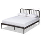 Baxton Studio Dora Modern and Contemporary Industrial Black Finished Metal Queen Size Platform Bed | Beds | Modishstore - 2