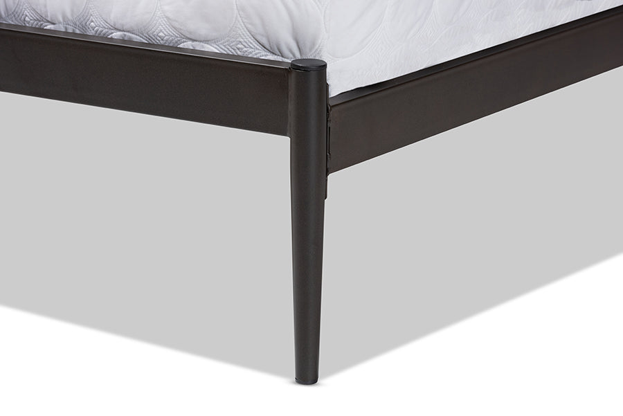 Baxton Studio Dora Modern and Contemporary Industrial Black Finished Metal Queen Size Platform Bed | Beds | Modishstore - 4