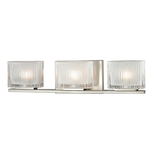 Chiseled Glass 3-Light Vanity Sconce in Brushed Nickel ELK Lighting | Sconces | Modishstore
