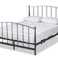 baxton studio lana modern and contemporary black finished metal queen size platform bed | Modish Furniture Store-2