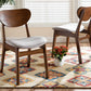 Baxton Studio Katya Mid-Century Modern Grey Fabric Upholstered and Walnut Brown Finished Wood 2-Piece Dining Chair Set | Dining Chairs | Modishstore