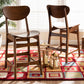 baxton studio katya mid century modern walnut brown finished wood 2 piece counter stool set | Modish Furniture Store-2