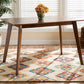 baxton studio maila mid century modern transitional walnut brown finished wood dining table | Modish Furniture Store-2