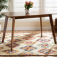 Baxton Studio Maila Mid-Century Modern Transitional Walnut Brown Finished Wood Dining Table | Modishstore | Dining Tables
