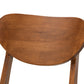 Baxton Studio Damara Mid-Century Modern Grey Fabric Upholstered and Walnut Brown Finished Wood 2-Piece Dining Chair Set | Dining Chairs | Modishstore - 8