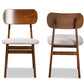Baxton Studio Euclid Mid-Century Modern Grey Fabric Upholstered and Walnut Brown Finished Wood 2-Piece Dining Chair Set | Dining Chairs | Modishstore - 6