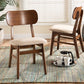 Baxton Studio Euclid Mid-Century Modern Grey Fabric Upholstered and Walnut Brown Finished Wood 2-Piece Dining Chair Set | Dining Chairs | Modishstore - 9