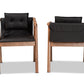 Baxton Studio Marcena Mid-Century Modern Black Imitation Leather Upholstered and Walnut Brown Finished Wood 2-Piece Dining Chair Set | Modishstore | Dining Chairs - 3
