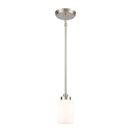 Dawson 1-Light mini pendant in Satin Nickel ELK Lighting | Pendant Lamp | Modishstore