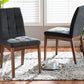 Baxton Studio Tara Mid-Century Modern Transitional Dark Grey Fabric Upholstered and Walnut Brown Finished Wood 2-Piece Dining Chair Set | Modishstore | Dining Chairs - 5