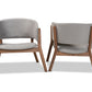 baxton studio baron mid century modern light grey fabric upholstered and walnut brown finished wood 2 piece living room accent chair set | Modish Furniture Store-3