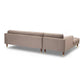 Somerset Taupe Velvet Mid Century Modern Right Sectional Sofa By Armen Living | Sectional | Modishstore - 4