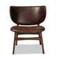 Baxton Studio Marcos Mid-Century Modern Dark Brown Faux Leather Effect and Walnut Brown Finished Wood Living Room Accent Chair | Accent Chairs | Modishstore - 8
