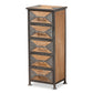 Baxton Studio Laurel Rustic Industrial Antique Grey 5-Drawer Accent Storage Cabinet | Cabinets | Modishstore - 5